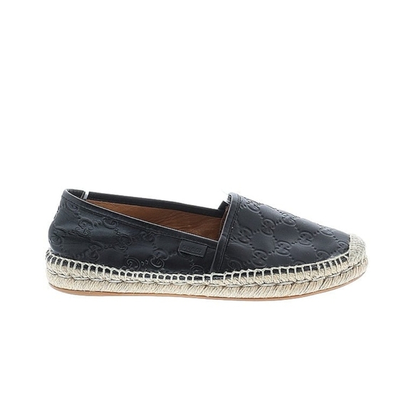 Gucci Shoes - GUCCI Black Espadrille Slip-On Shoes